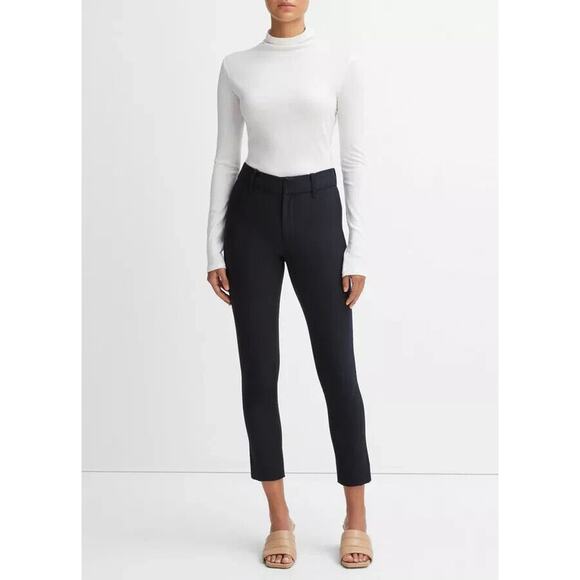 Vince Cigarette Pants Women's 2 Coastal Blue Stretch High-Rise Cropped NWT $325 - Picture 3 of 14